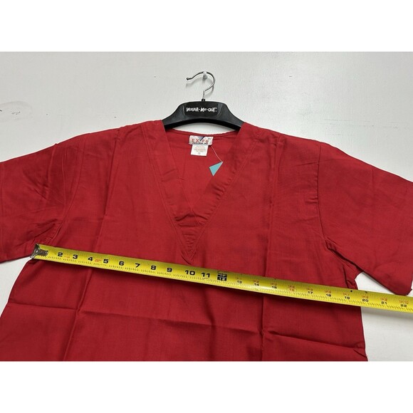 Expo V Neck women size small nurse medical uniform pants and top red - Picture 5 of 11